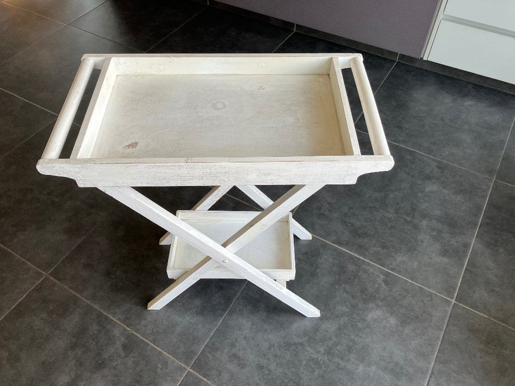 Staander met 2 afneembare dienbladen! 10€, Huis en Inrichting, Ophalen, Gebruikt, Dienblad, Hout