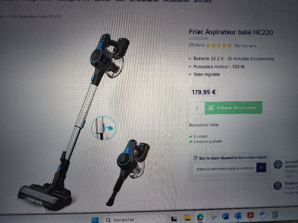 Aspirateur balai sans fil, Neuf, Réservoir, Aspirateur balai, Autres marques