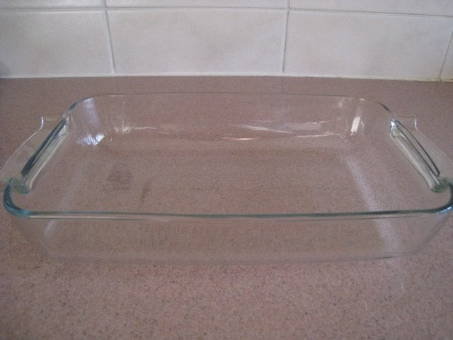 Pyrex ovenschaal, Corning, in glas, voor oven of mirogolf, Huis en Inrichting, Keuken | Potten en Pannen, Ophalen, Glas