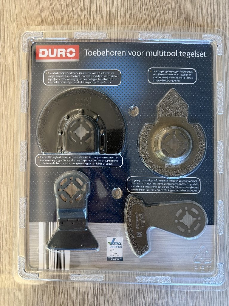 Duro toebehoren multitool tegelset, Doe-het-zelf en Bouw, Ophalen, Nieuw