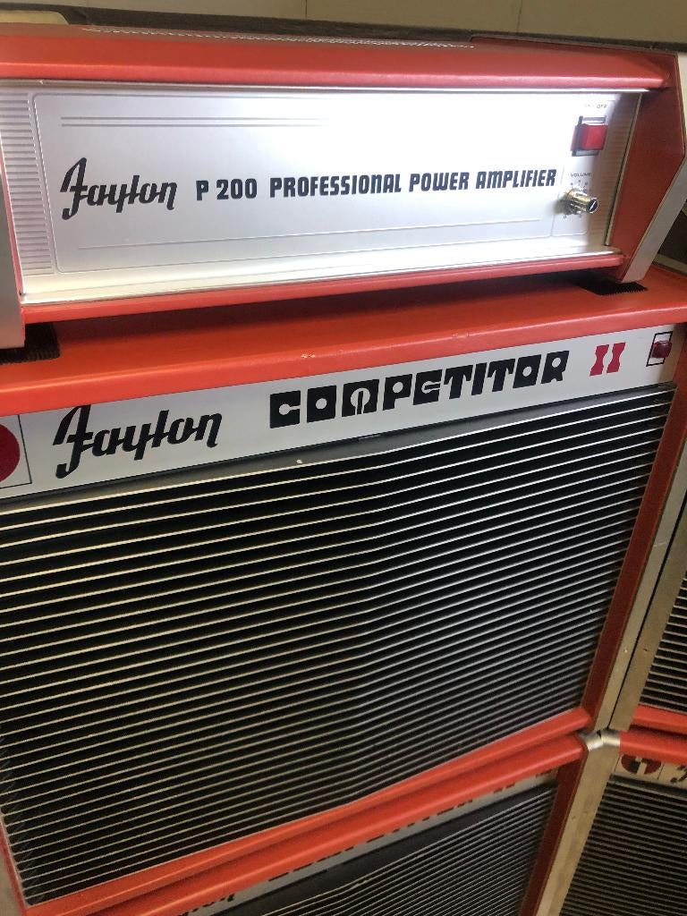 2x FAYLON P200 PROFESSIONAL POWER AMPLIFIER RED TOLEX 70'S, Musique & Instruments, Enlèvement, Utilisé, Moins de 500 watts, Sono
