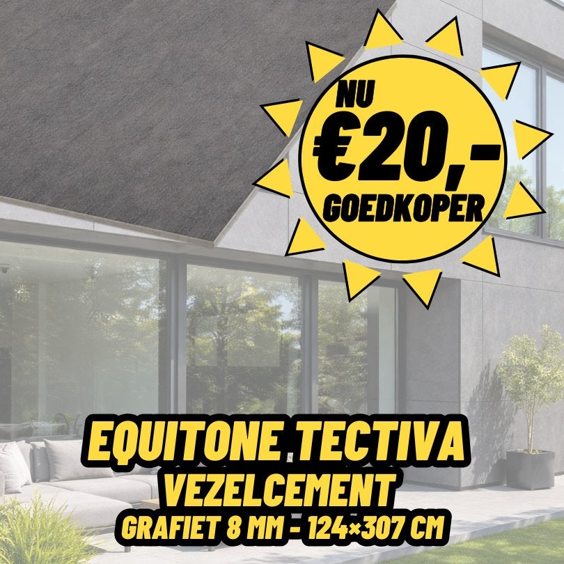 JULI ACTIE!! Equitone Vezelcement - Gevelbekleding, Bricolage & Construction, Plaques & Panneaux, Neuf, Autres matériaux, Moins de 20 mm