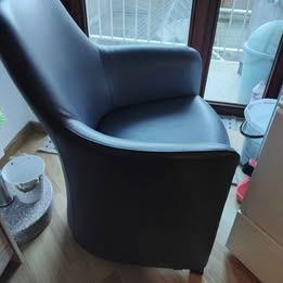 Zeteltje op wielen in leder nieuw doe een bod, Huis en Inrichting, Fauteuils, Nieuw, Leer, 50 tot 75 cm, Minder dan 75 cm, Ophalen
