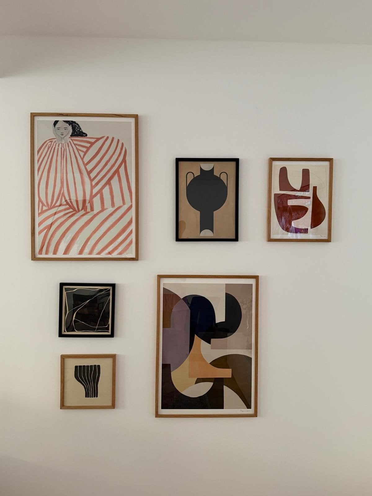 Lot de 6 affiches encadrées – tailles variées, Maison & Meubles, Accessoires pour la Maison | Cadres, Bois, Beige, Enlèvement