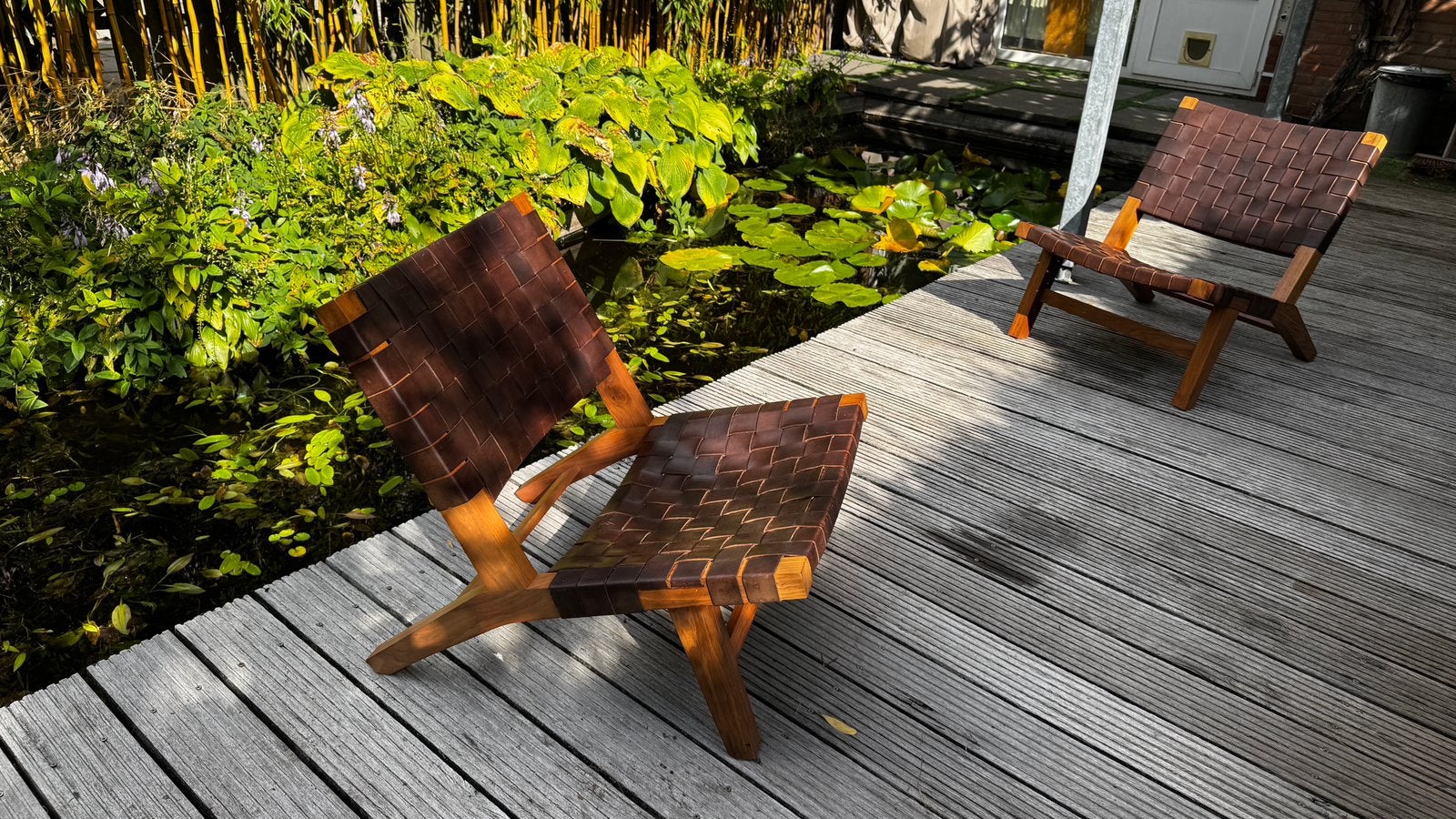 De La Espada lounge chair 128, Ophalen, Twee, Bruin, Leer