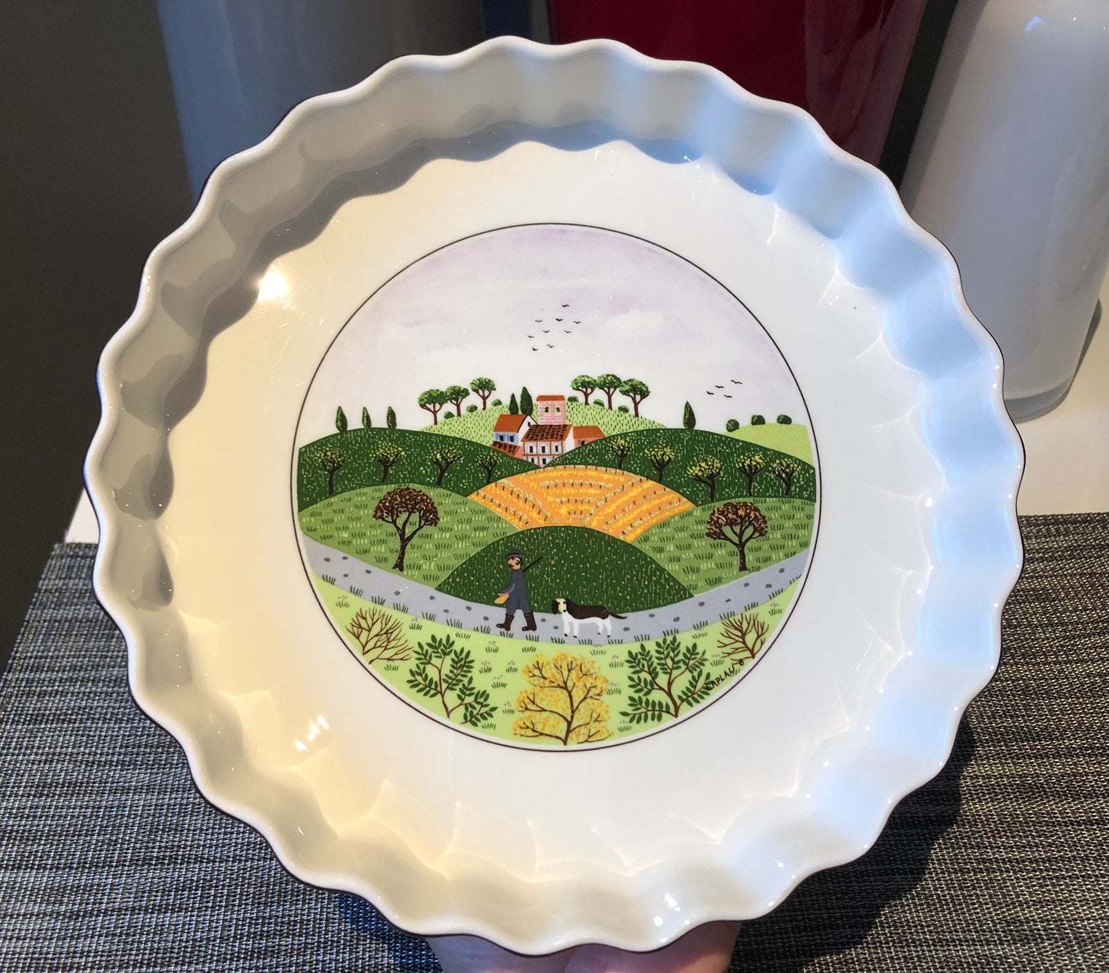 Villeroy & Boch Design Naif Vilbofour taart- of quicheschaal, Huis en Inrichting, Keuken | Servies, Ophalen of Verzenden, Porselein