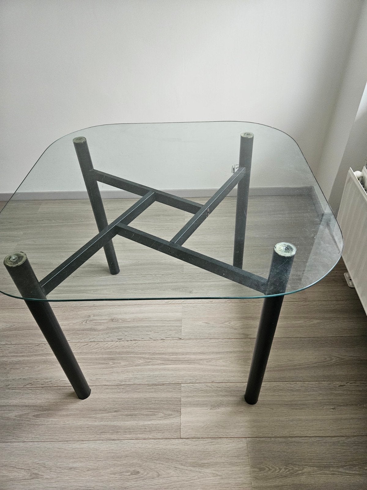 Table en verre 4 personnes, Maison & Meubles, Quatre personnes, Rond, Verre, Enlèvement