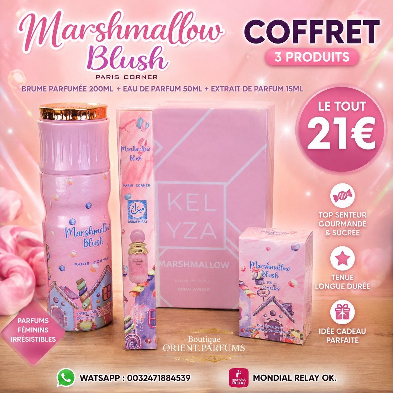 marshmallow, Handtassen en Accessoires, Uiterlijk | Parfum, Ophalen of Verzenden
