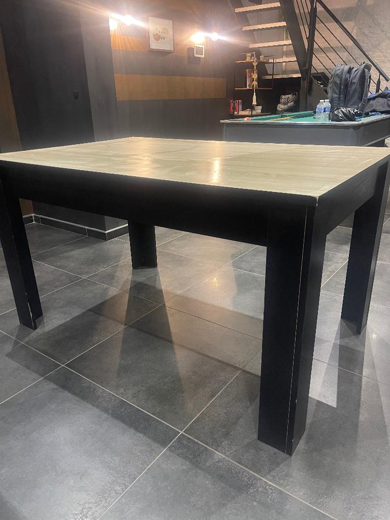 Table salon + chaise, 100 à 150 cm, Enlèvement ou Envoi, Bois, 150 à 200 cm