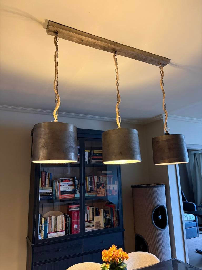 Hanglamp industrieel beton look, Huis en Inrichting, Ophalen, Zo goed als nieuw