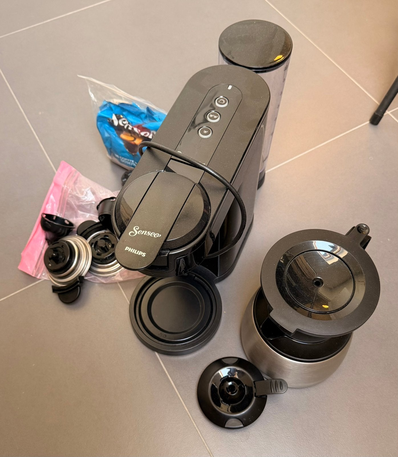 Philips Senseo Switch - Pads en filter - Zwart, Ophalen, Afneembaar waterreservoir, Gebruikt, Koffiemachine