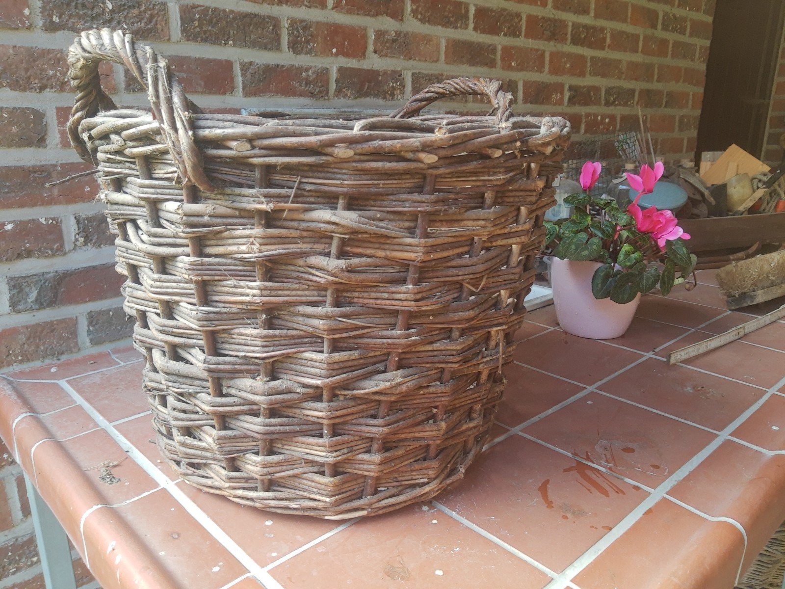 rieten mand, Huis en Inrichting, Ophalen, Mand