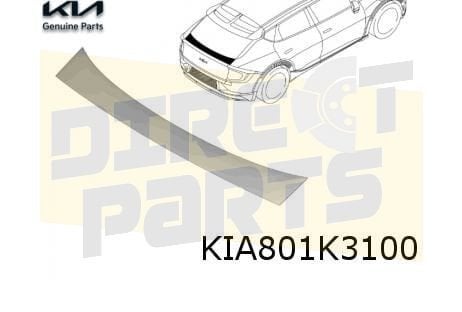 Kia EV6 afdekplaat achterklep (te spuiten) (9/21-) Origineel, Neuf, Kia, Arrière, -