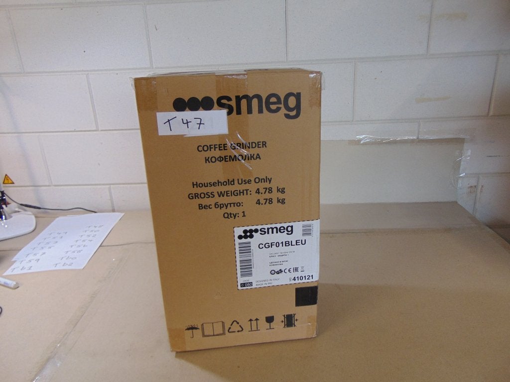 SMEG CGF01BLEU Zwart Elektrische Koffiemolen, Niet ingevuld, Niet ingevuld, Niet ingevuld