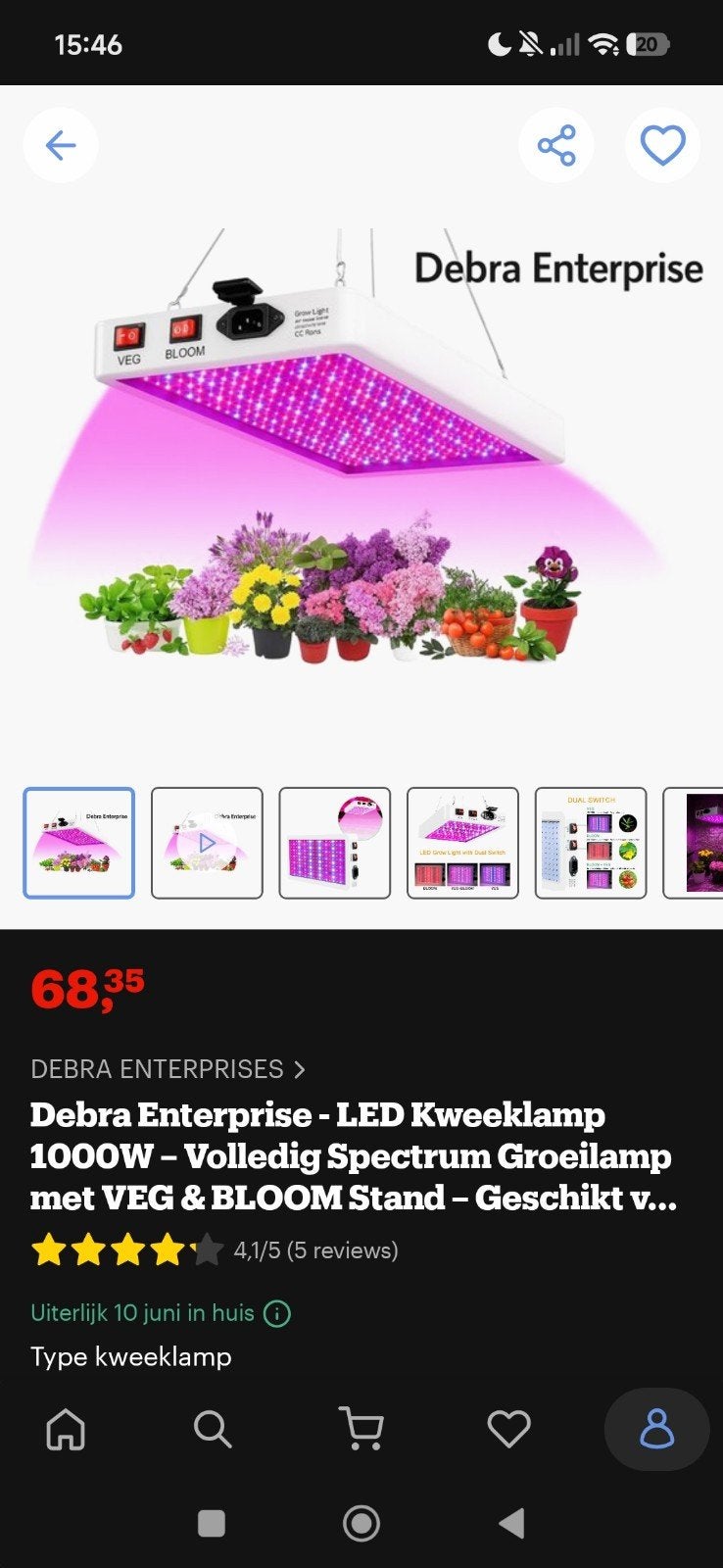 LED kweeklamp, Enlèvement ou Envoi, Lampe de croissance
