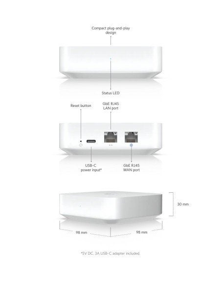 Unifi UXG Lite Gateway, Ophalen of Verzenden, Zo goed als nieuw, Router, Ubiquiti