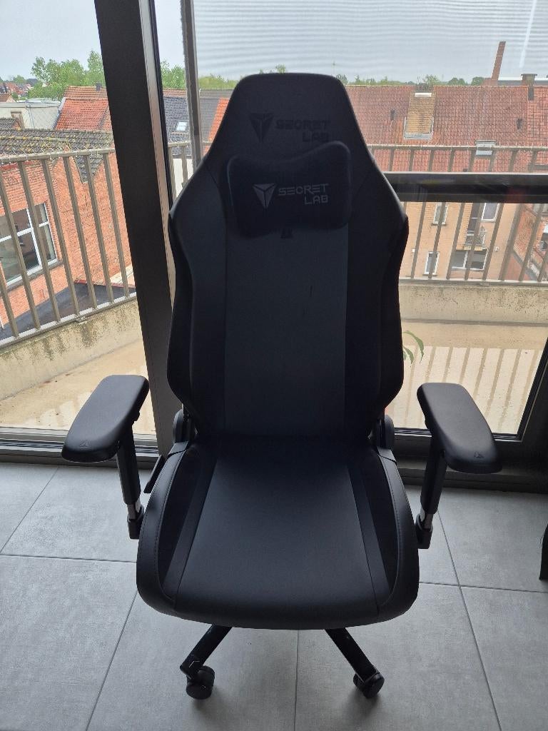 Secretlab Titan Evo Stoel Zwart + Technogel Armrests, Maison & Meubles, Chaises de bureau, Comme neuf, Chaise de bureau de gaming