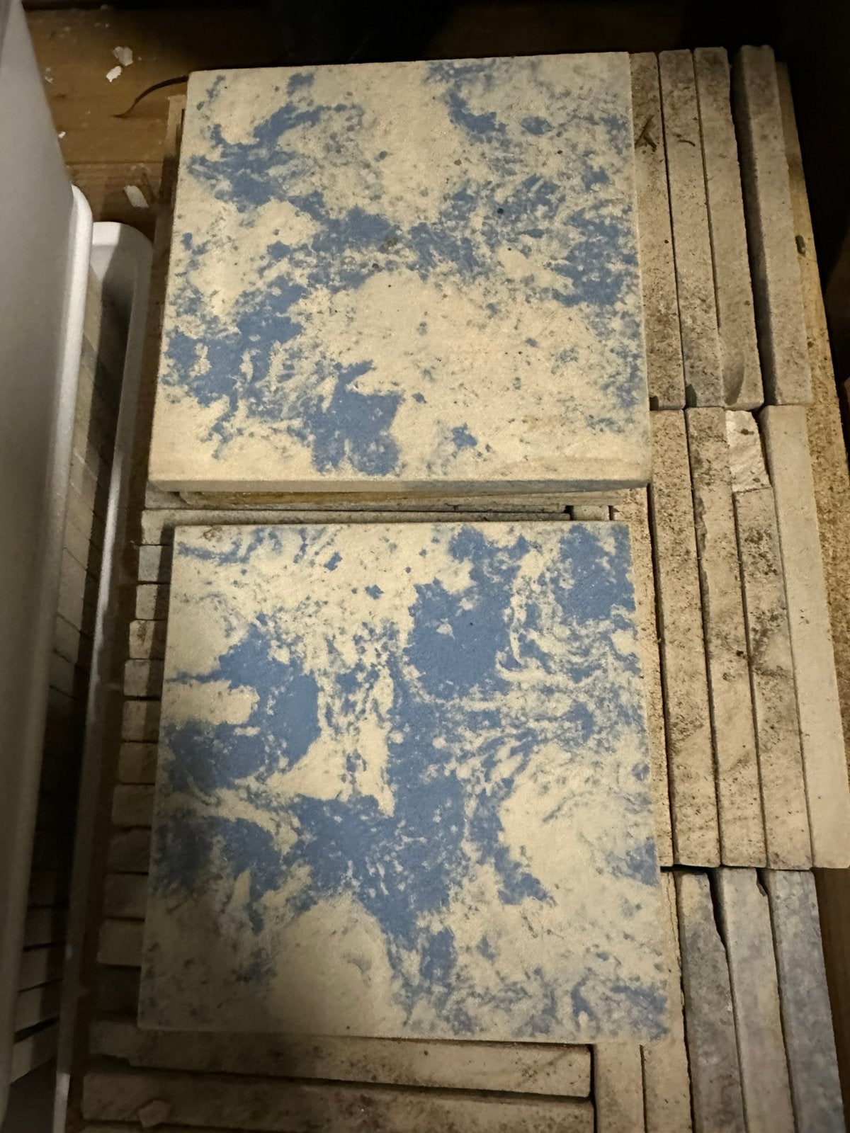 Tegels retro blauw, Moins de 20 cm, Comme neuf, Enlèvement, Moins de 5 m²