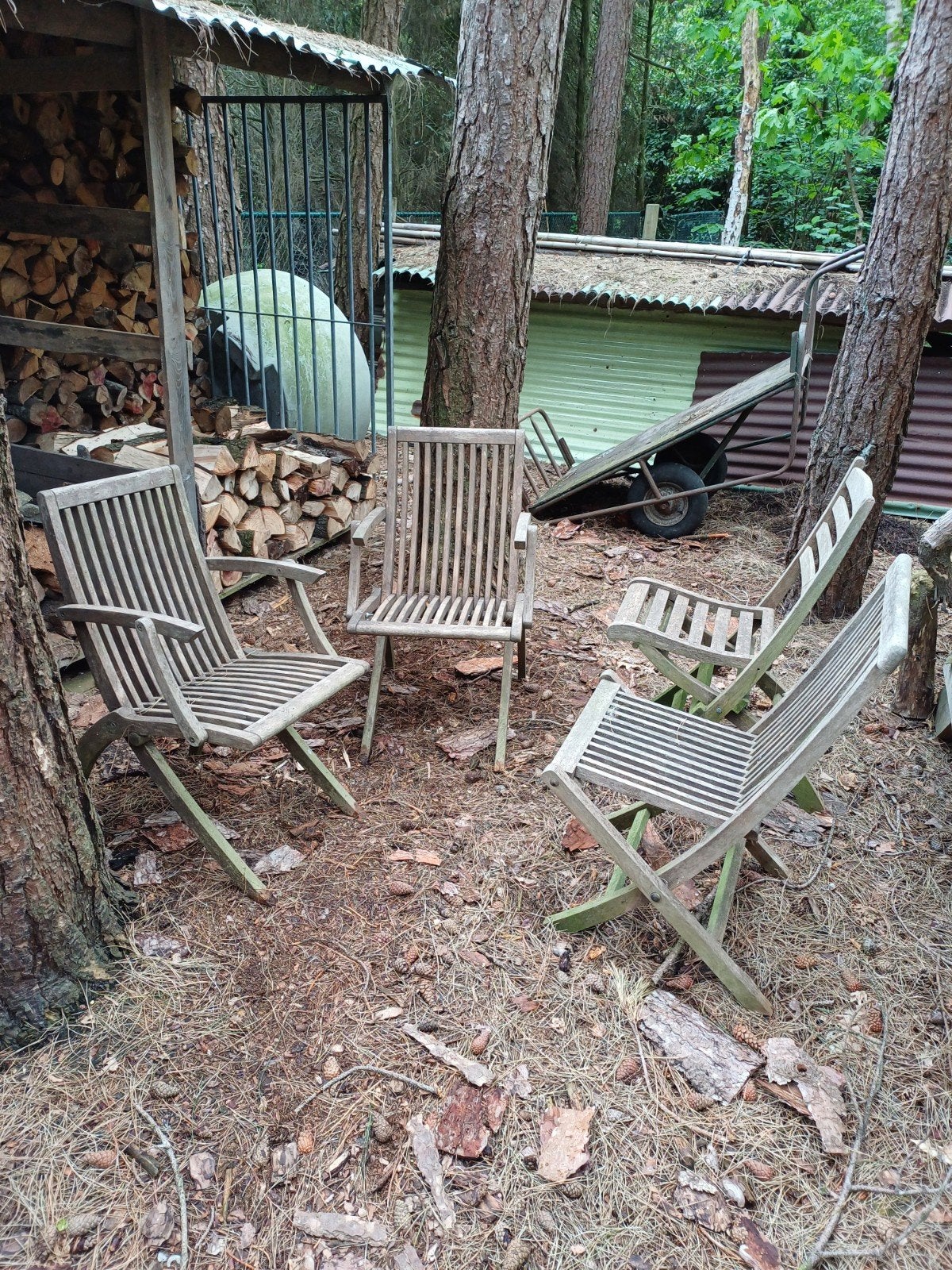 teak tuinstoelen, Tuin en Terras, Ophalen