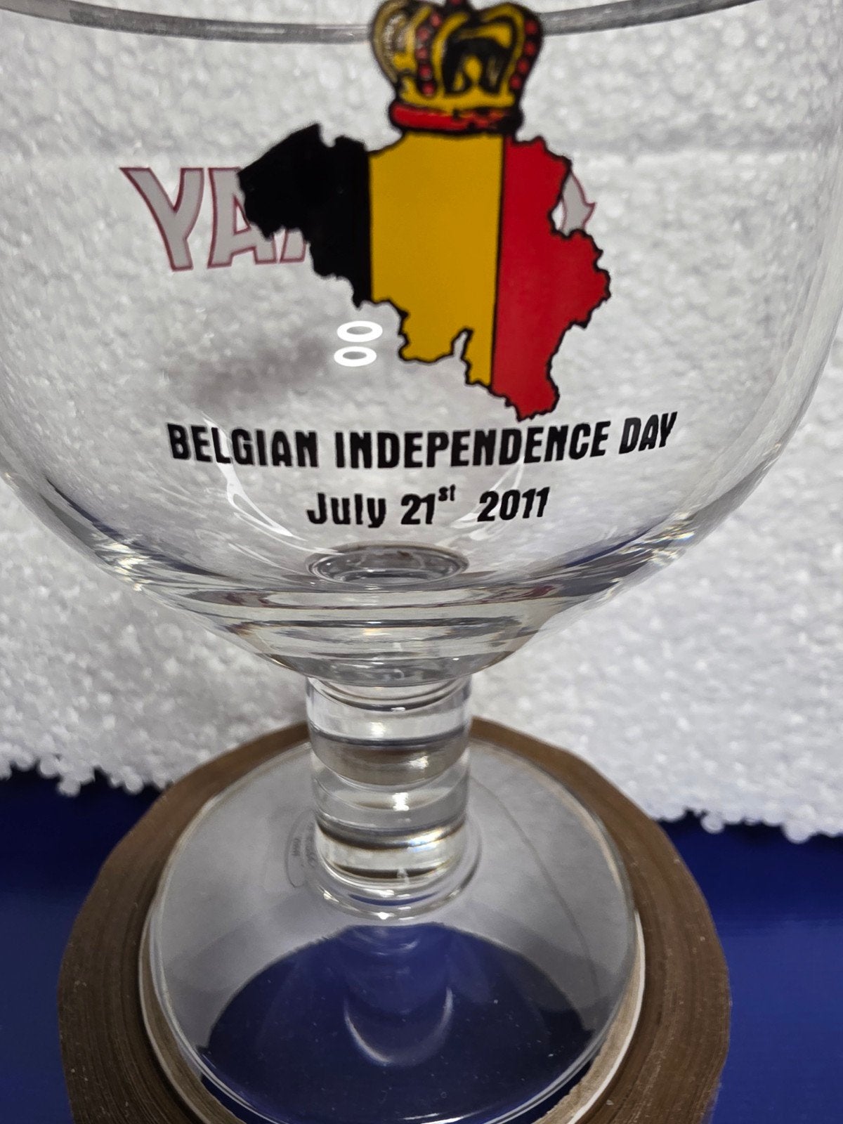 Prachtige kelk Chimay 25 ctl Belgische Onafhankelijkheidsdag, Verzamelen, Ophalen of Verzenden