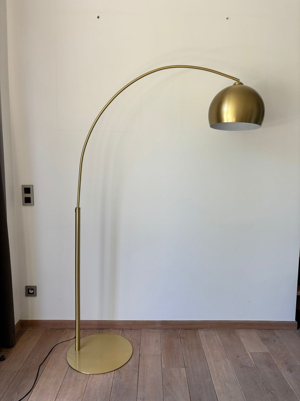 Gouden vloerlamp te koop, Ophalen, Zo goed als nieuw