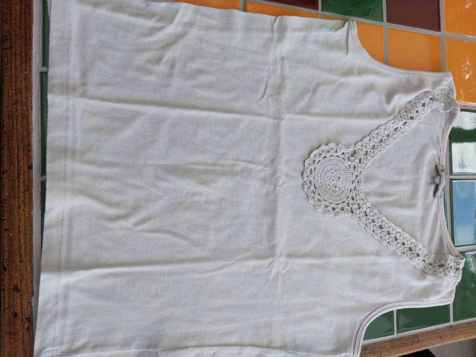 top d'été taille 38, Animaux & Accessoires, Chevaux & Poneys | Couvertures & Couvre-reins, Enlèvement ou Envoi, Blanc, Coton