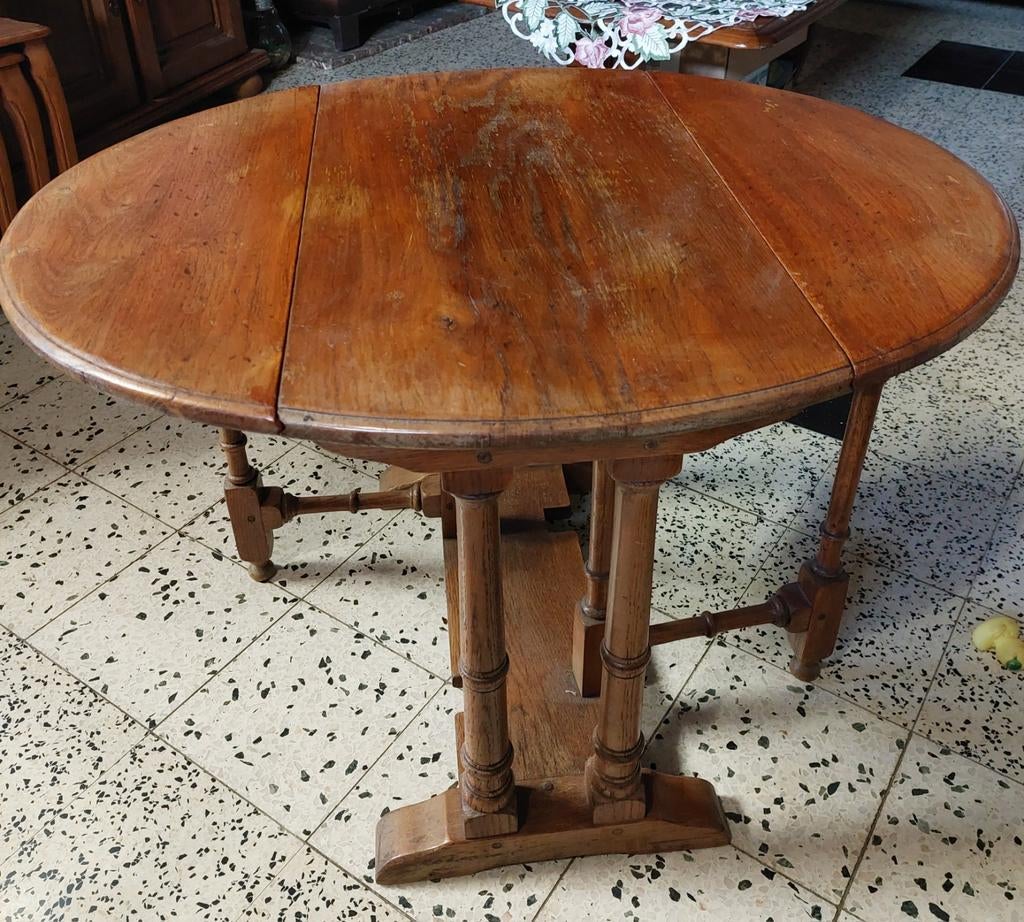 Table d appoint ancienne, 45 à 60 cm, Utilisé, 75 cm ou plus, Bois