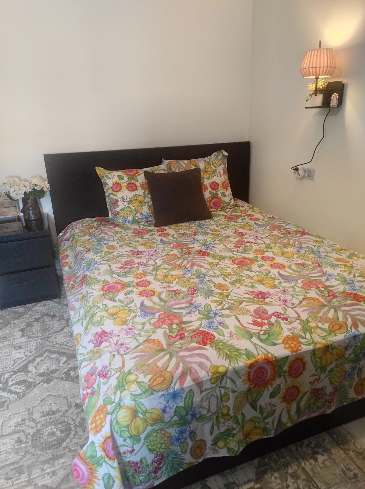 Ikea Malm bed + 2 nachtkastjes (ook afzonderlijk te koop), Maison & Meubles, Comme neuf, Enlèvement, 200 cm, Deux personnes