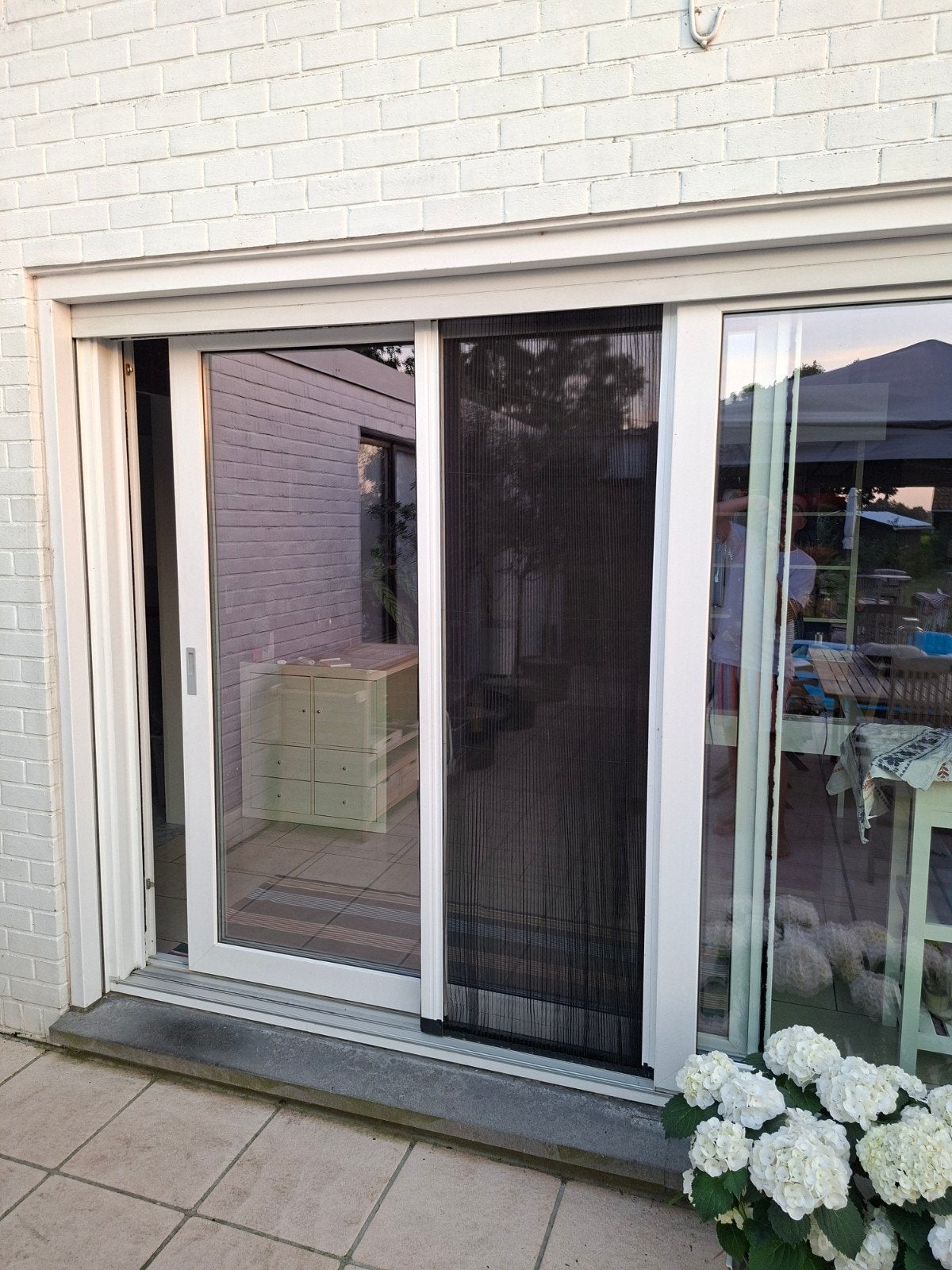 Vaste ramen en schuifraam - wit pvc., Ophalen