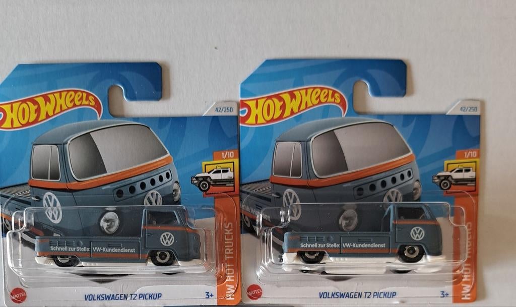 Lot de 2 vw combi T2 Pick-Up hotwheels, Enlèvement ou Envoi, Neuf, Voiture