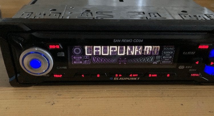 Blaupunkt San Remo CD34 Autoradio (CD/MP3/RDS), Auto diversen, Ophalen of Verzenden, Gebruikt