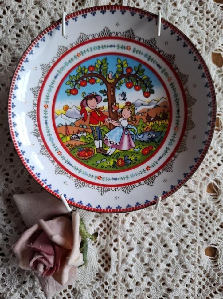 Vintage emaille schaaltje , ARTA, kinderen, appelboom, Enlèvement ou Envoi
