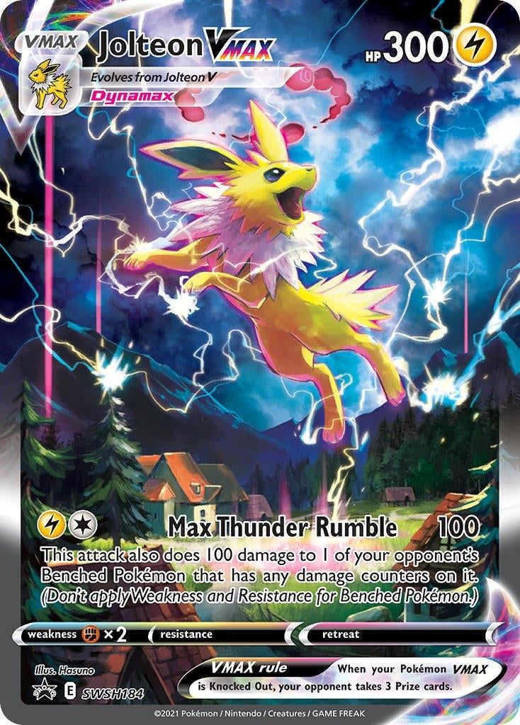 Carte Pokémon Jolteon Vmax (grande carte) SWSH184, Enlèvement ou Envoi, Neuf, Cartes en vrac, Foil