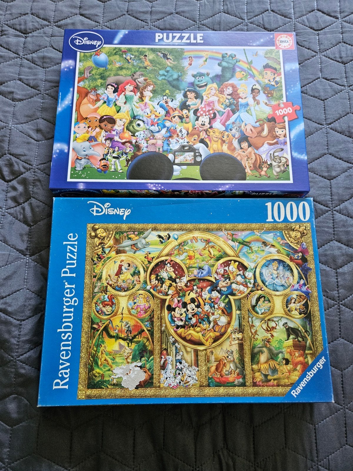 2 puzzles Disney 1000 pièces (complets), Enlèvement ou Envoi