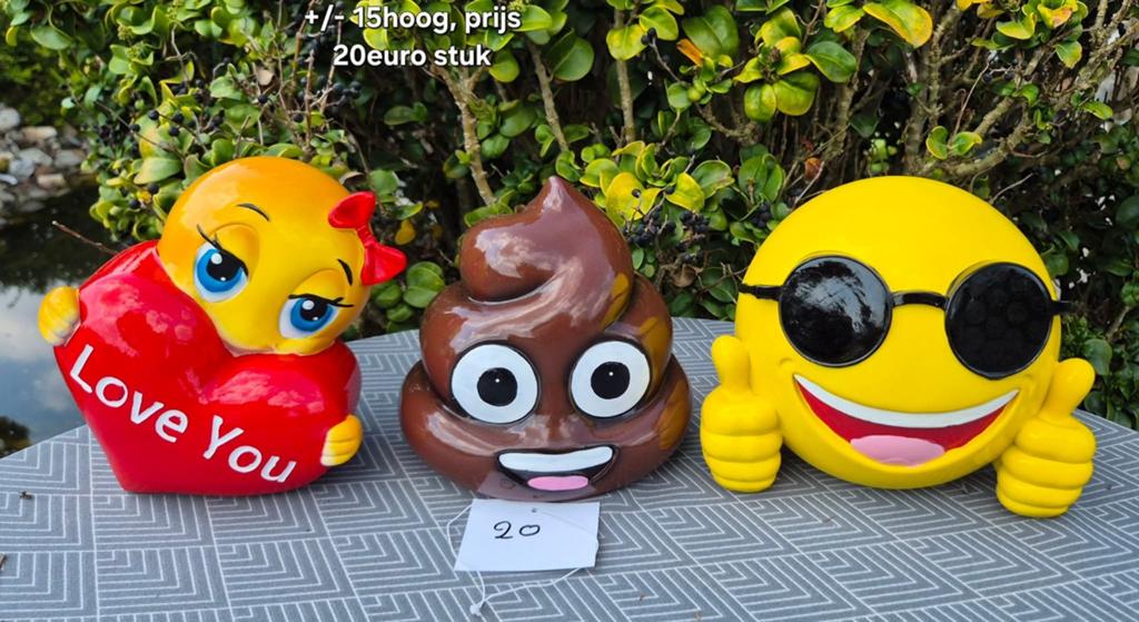 Mini emoticons, Tuin en Terras, Tuinbeelden, Ophalen, Nieuw, Kunststof, Overige typen