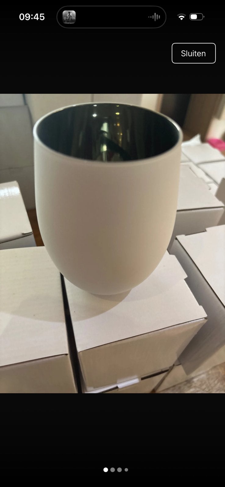 13 matte witte kaarsenpotten, Ophalen, Nieuw, Glas, Wit
