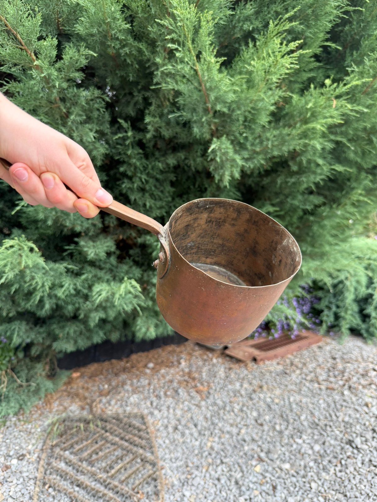 Casserole ancienne en cuivre avec manche, Verzenden, Gebruikt, Overige materialen, Overige typen
