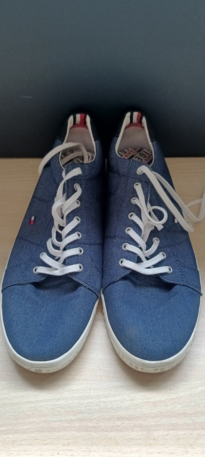 Tommy Hilfiger sneakers,textiel,blauw,maat 43, Enlèvement ou Envoi, Comme neuf, Tommy hilfiger, Bleu