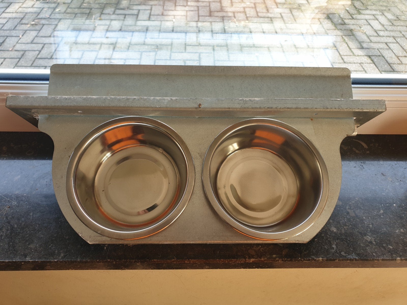 porte pot nourriture plateau tournant pour volière, Animaux & Accessoires, Enlèvement, Comme neuf, Aluminium, Autres types