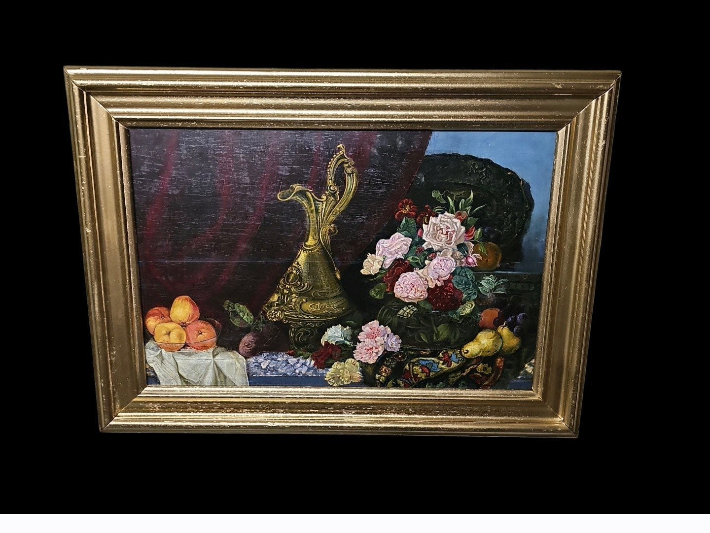 Antiek stilleven Gesign., Antiek en Kunst, Ophalen of Verzenden, Stilleven
