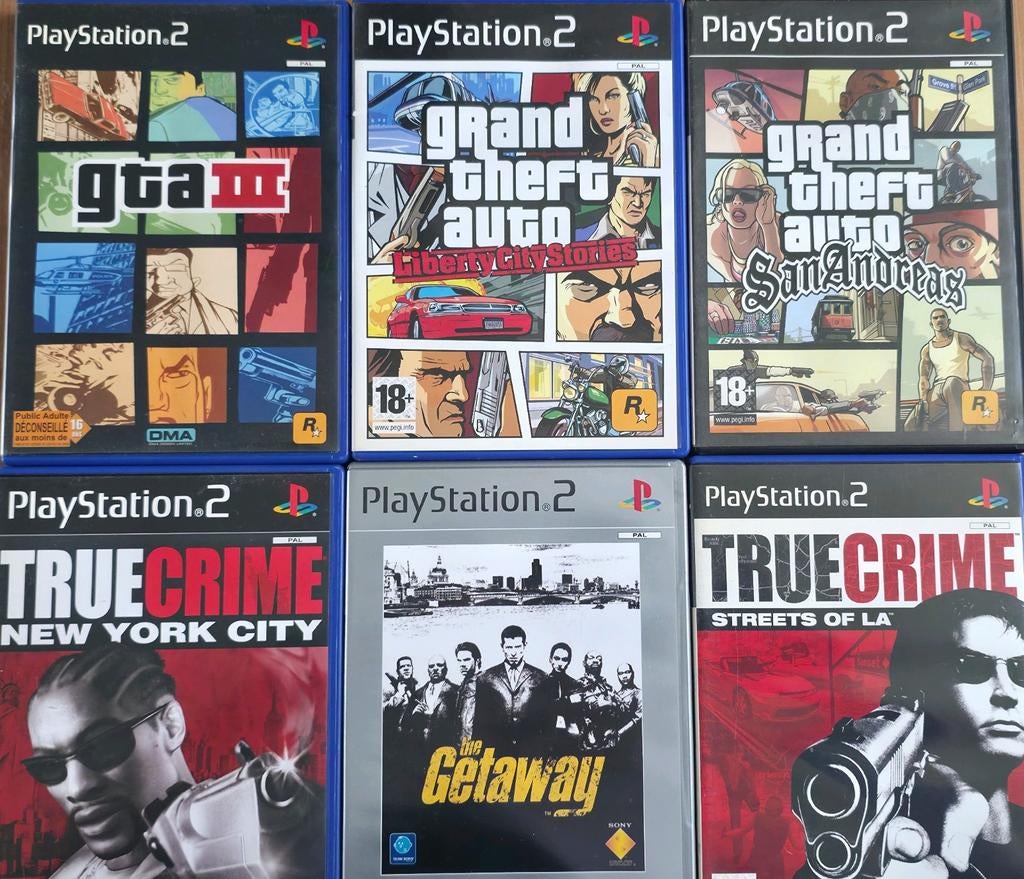 Lot 6 jeux PS2 - GTA, True Crime, The Getaway, Games en Spelcomputers, Ophalen