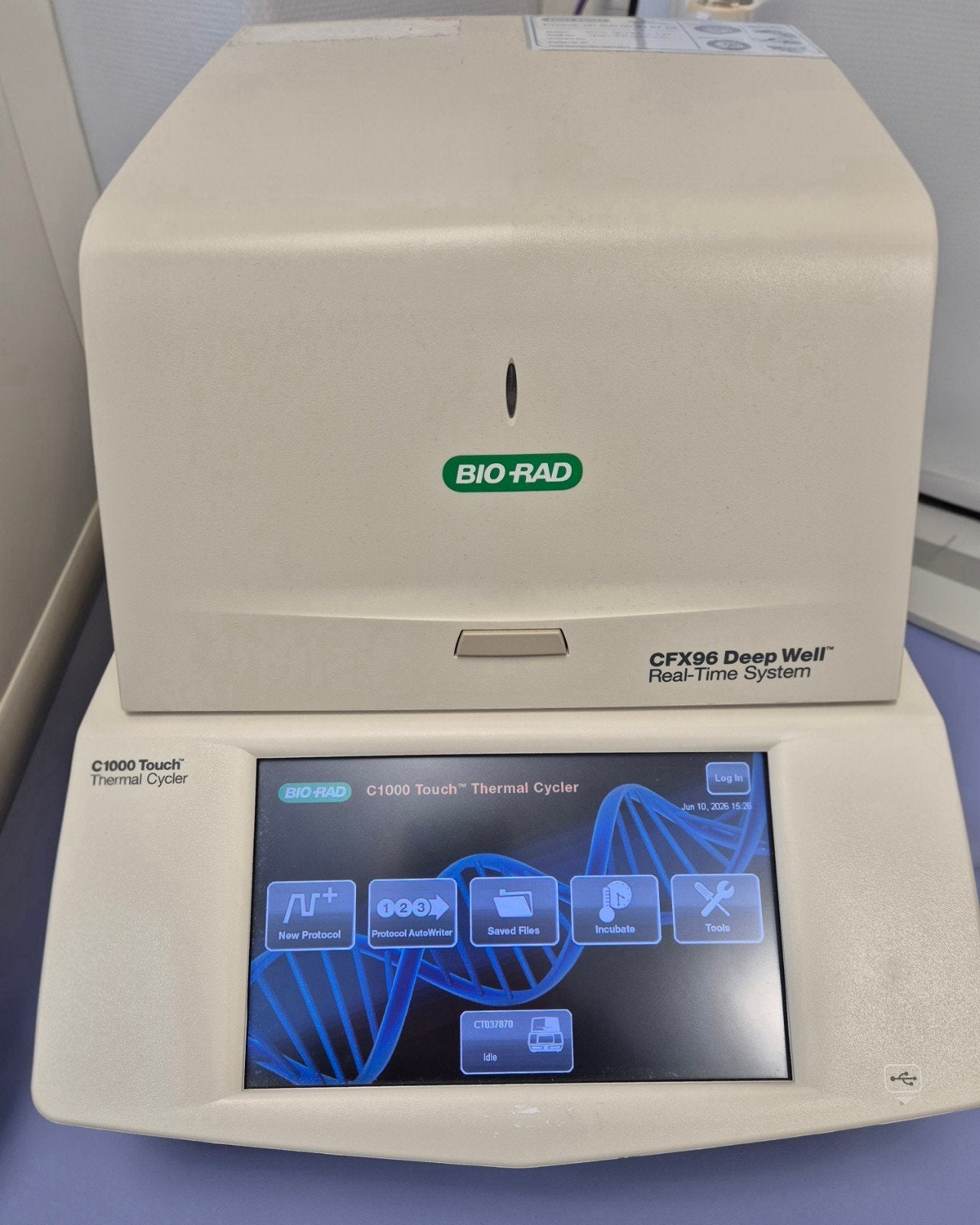 Bio-rad C1000 Touch  + CFX96 Deep Well Real time system PCR, Enlèvement