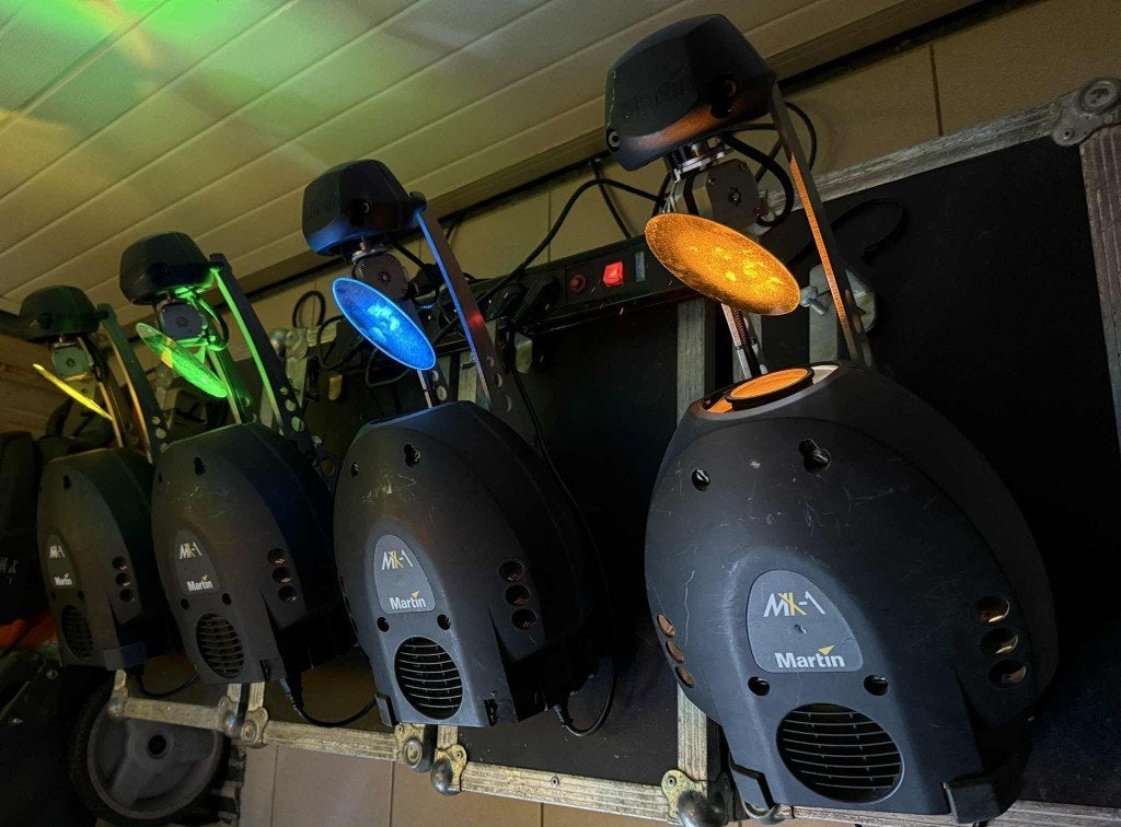 4 stuks Martin MX 1 scanners met Martin sturing en cases, Ophalen, Gebruikt, Licht, Geluidgestuurd