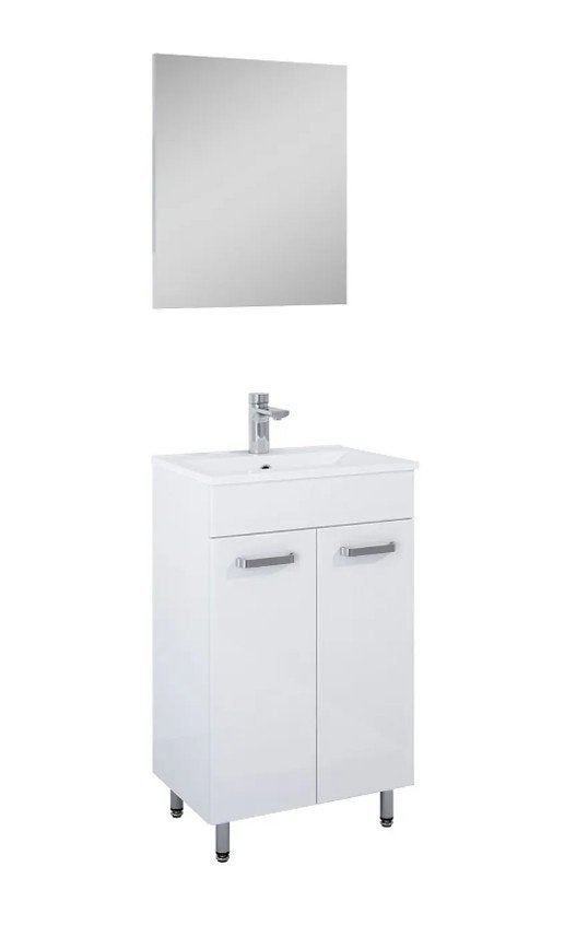 Ensemble meuble de salle de bain Ava 50cm 2 portes blanc et, Maison & Meubles, Neuf, 25 à 50 cm, Lavabo ou Évier, Moins de 100 cm