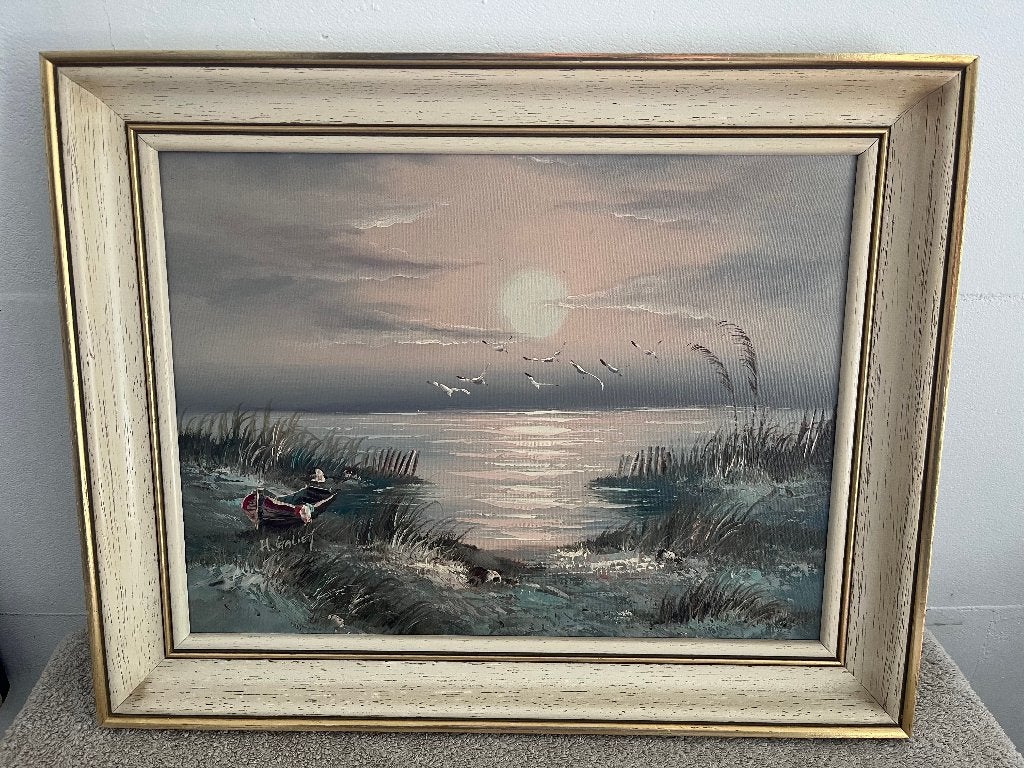 Peinture de Howard Gailey - Paysage marin, Antiquités & Art, Paysage, Enlèvement, Réaliste, Toile