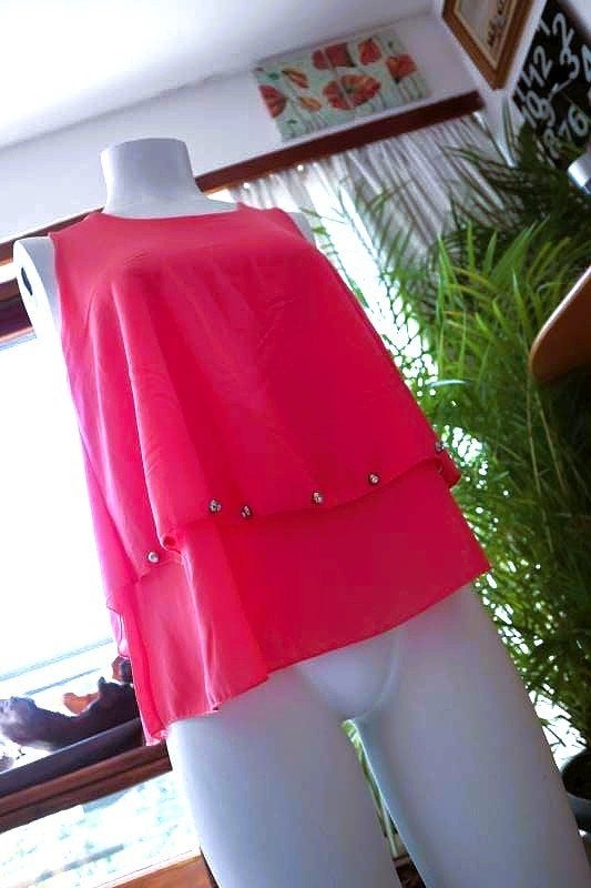 roos creatief losse top, Sans manches, Rose, Taille 36 (S), Comme neuf