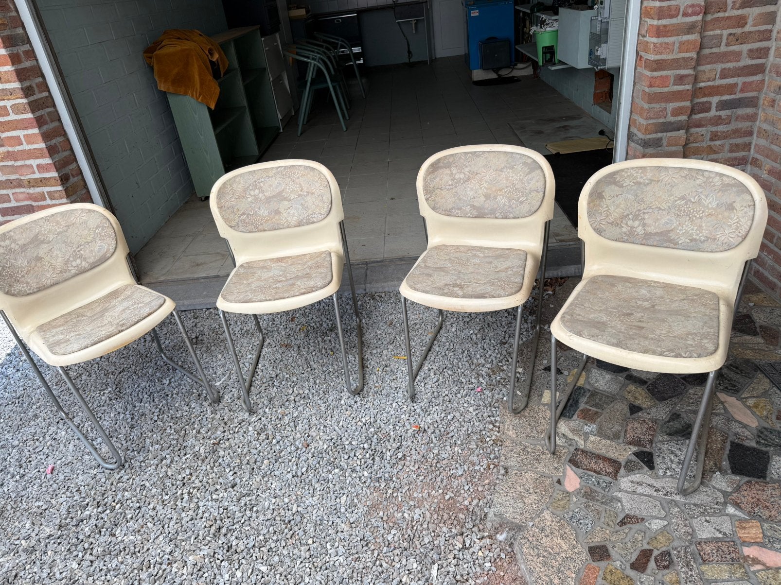 4 x Drabert swing chair SM 300 K vintage design stoelen, Ophalen, Gebruikt