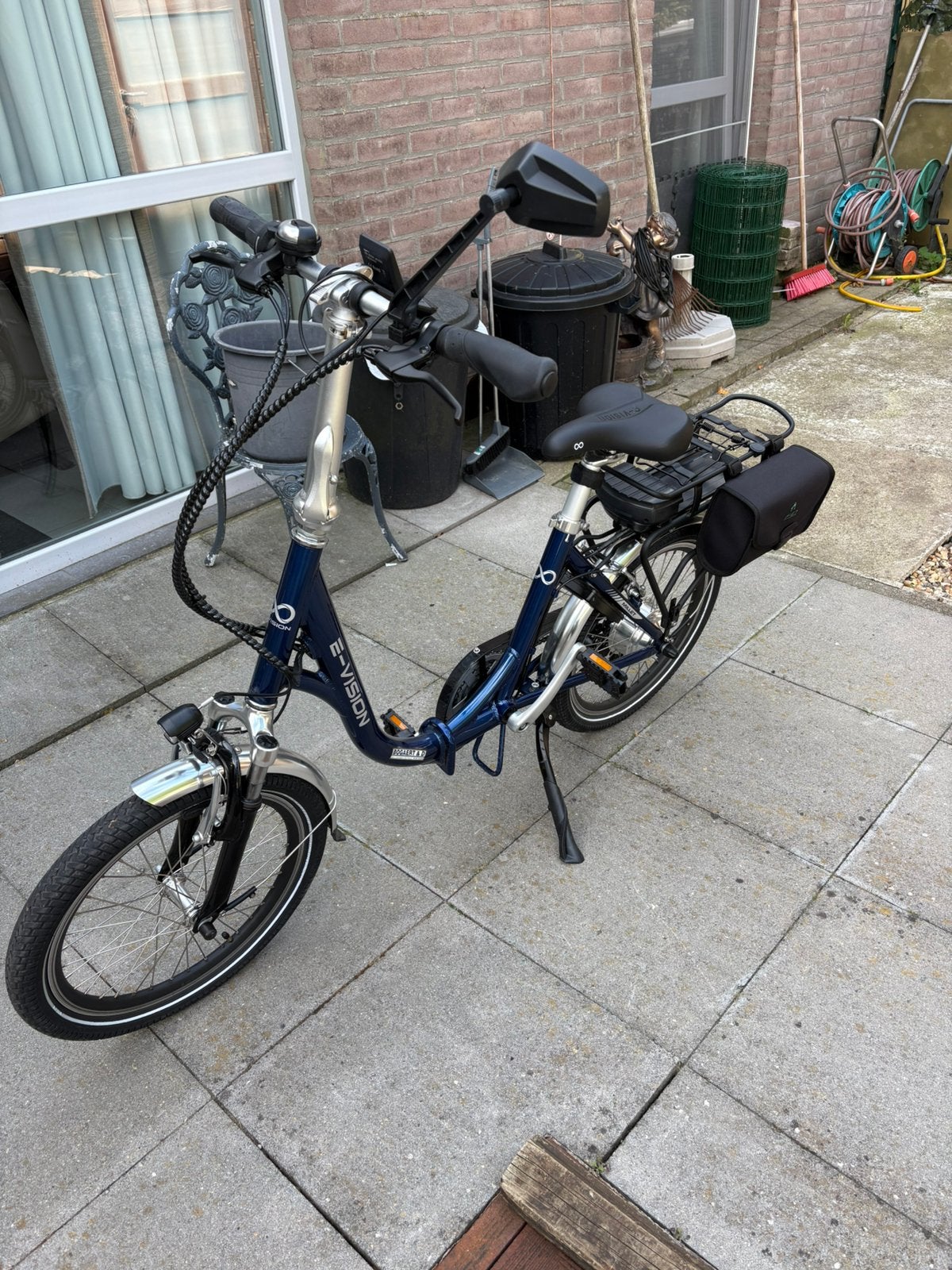 Elektrische plooi fiets, Fietsen en Brommers, Ophalen, Zo goed als nieuw