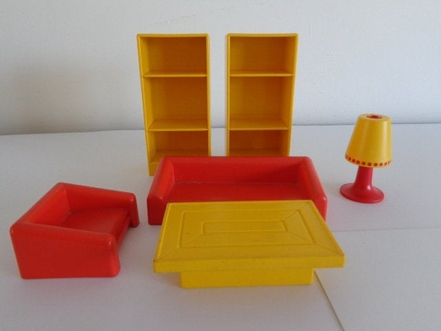Playmobil 123 - Meubles de salon moderne - vintage 1990, Enfants & Bébés, Enlèvement ou Envoi, 1.2.3, Utilisé, Autres types
