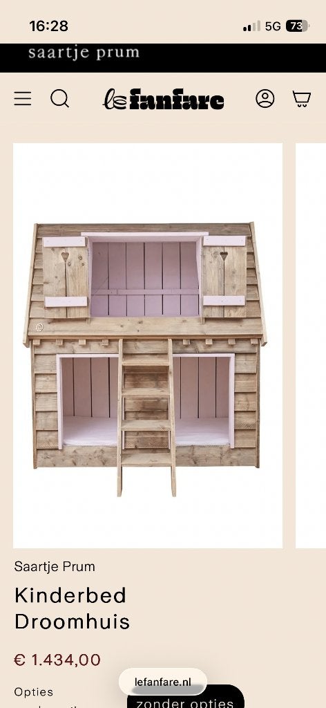 Steigerhout stapelbed boomhut, Kinderen en Baby's, Ophalen, Zo goed als nieuw, Stapelbed